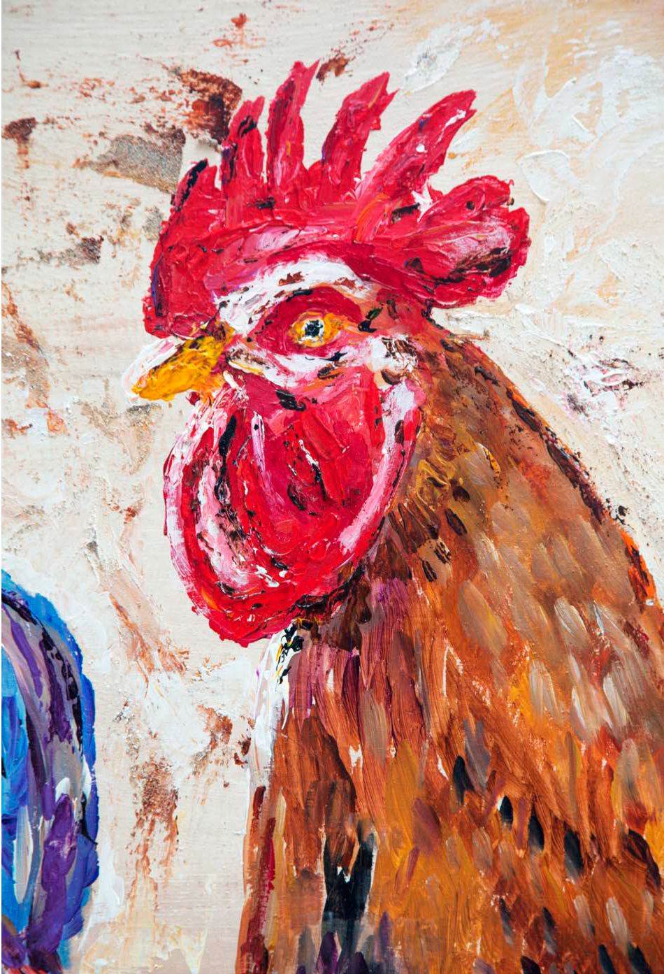 Il Gallo, 2018 Acrilico su tavola, 87x114,5