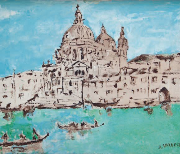 Basilica S. Maria della Salute, Venezia, 2018 Acrilico su tela, 74,5×60,5